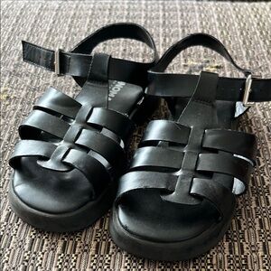 Sonoma Black Strappy Sandals